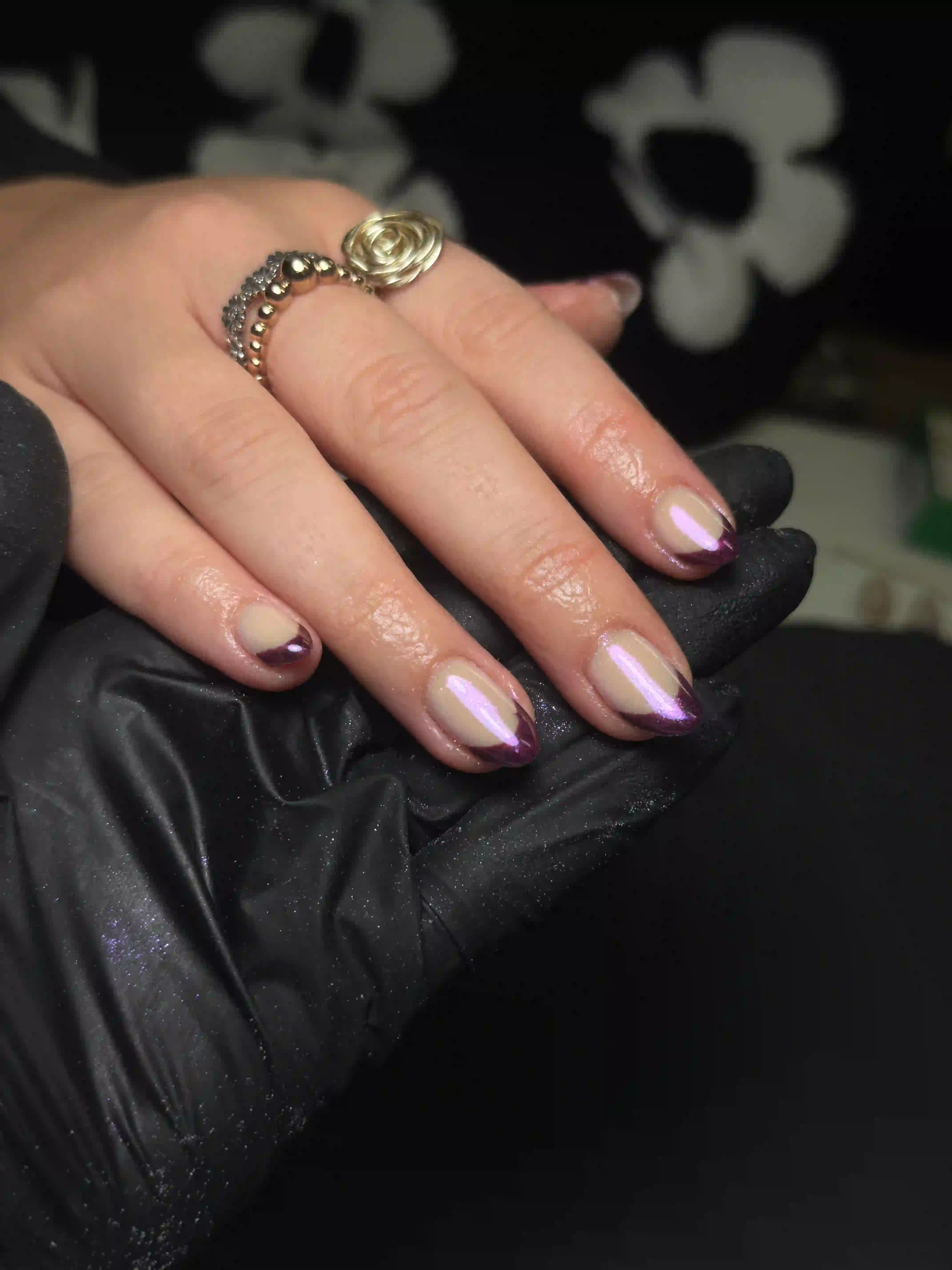 French tip nail art by Jodie Leslie